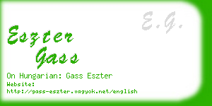 eszter gass business card